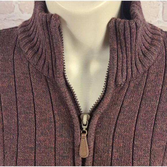 Oscar De La Renta Long Sleeve Quarter Zip Brown Pullover Sweater Men's Medium - Picture 2 of 15